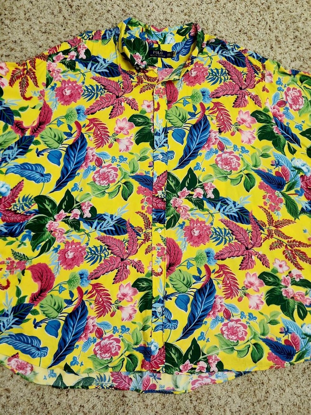 Polo shirt 4XL men's Hawaiian floral Ralph Lauren
